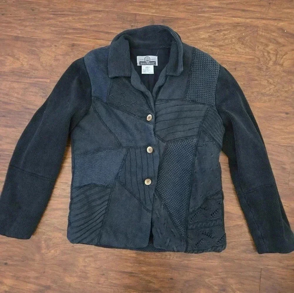 BLUE WILLIS Indigo Womens Large L Jacket Sweater BLAZER style button up. - Picture 1 of 6